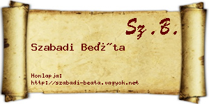 Szabadi Beáta névjegykártya